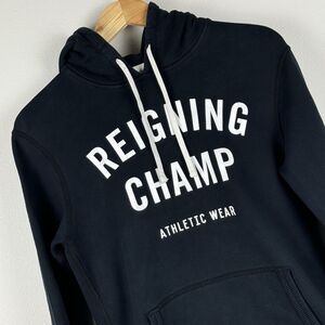 Reigning Champ Pullover Hoodie Men’s Size Small Blue Spell Out Varsity Canada
